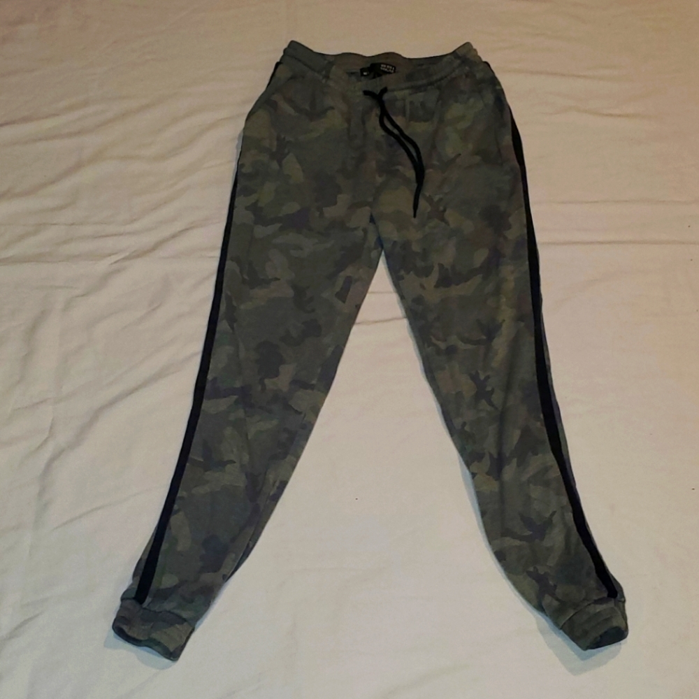 Rebel Sugar athletic pants. Army print
